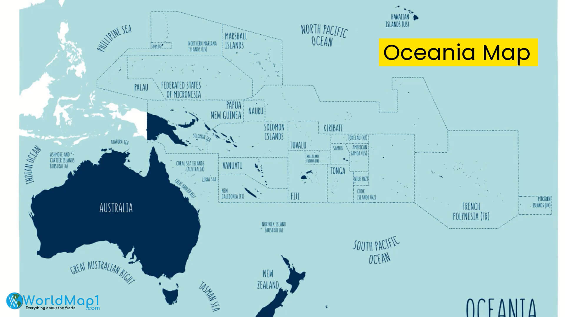 Australia and Oceania Map